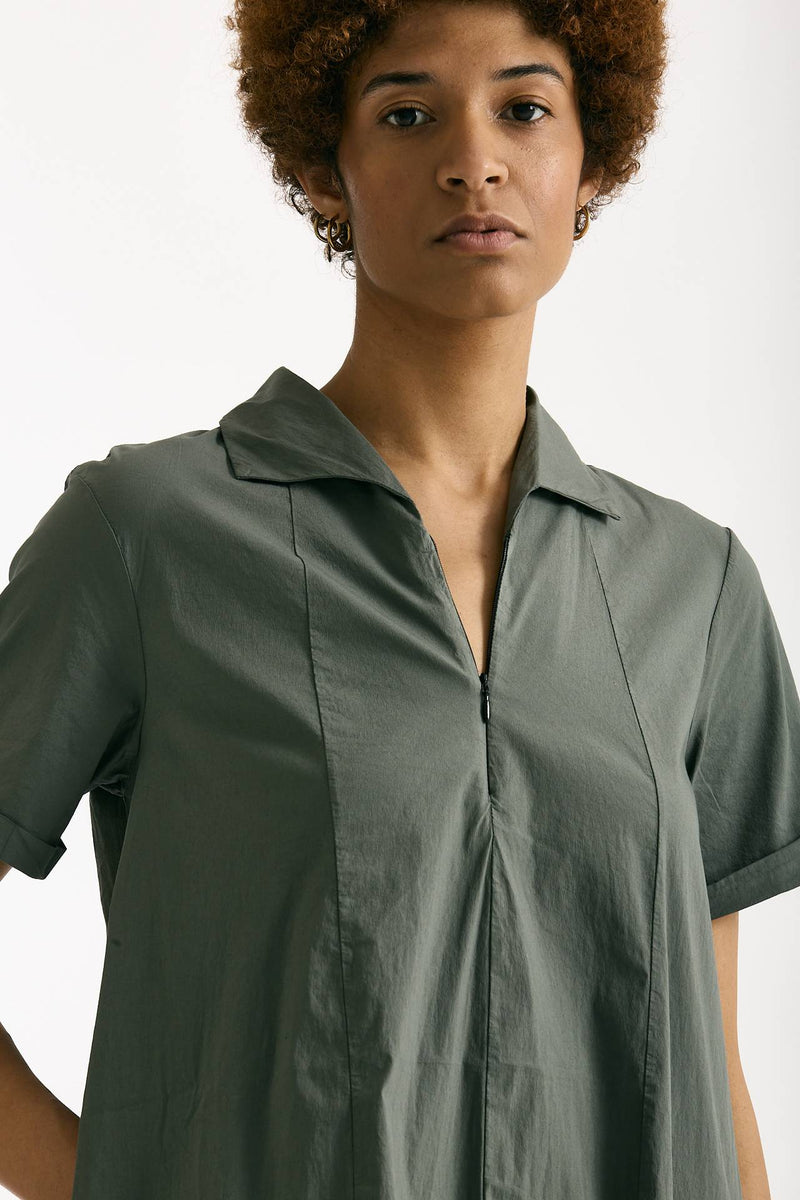 Abito over in cotone verde women Transit par such - 4