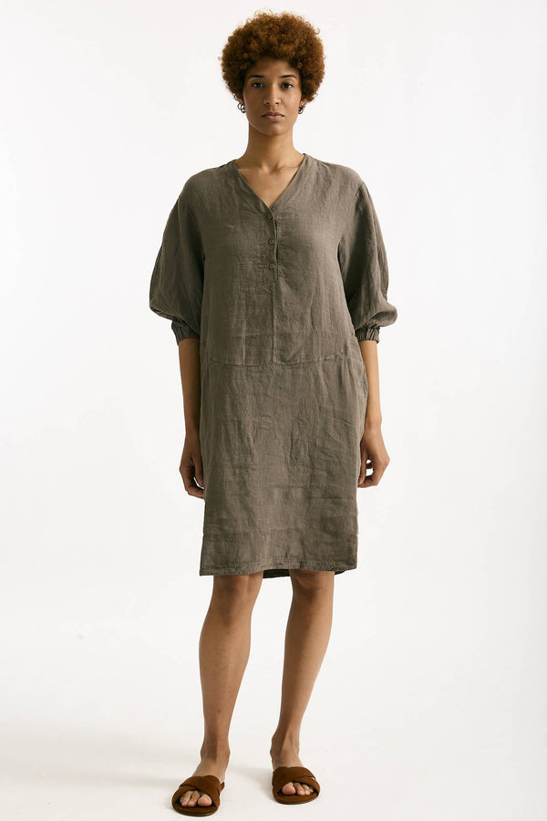 Abito over lino taupe women Transit par such