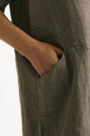 Abito over lino taupe women Transit par such - 5