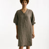 Abito over lino taupe women Transit par such - 6