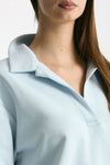Felpa polo in cotone azzurro women Woc - 5