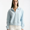 Felpa polo in cotone azzurro women Woc - 7