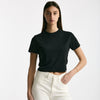 T-shirt crop in jersey di modal nero women Woc - 6
