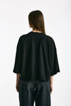 T-shirt over in cotone nero women Woc - 3