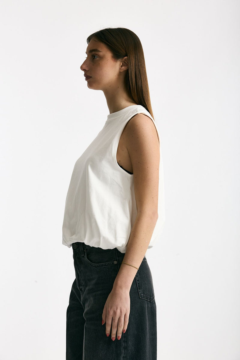 Crop top con arriccio bianco women Woc - 2