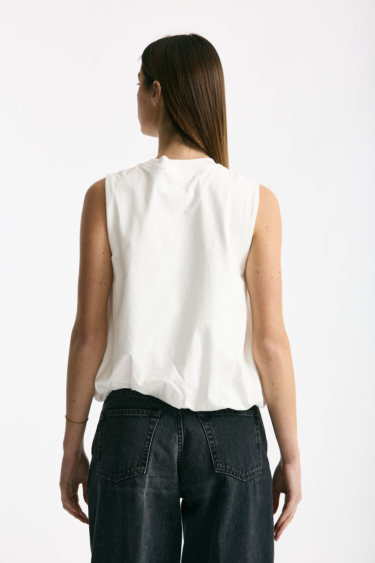 Crop top con arriccio bianco women Woc - 3