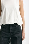 Crop top con arriccio bianco women Woc - 5
