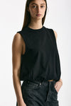 Crop top con arriccio nero women Woc - 3