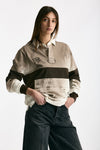 Polo unisex marrone e bianco women Woc - 4