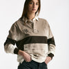 Polo unisex marrone e bianco women Woc - 8