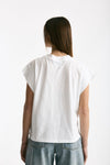T-shirt in cotone fiammato bianco women Woc - 3