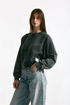 Felpa girocollo lavata in cotone women Woc - 1
