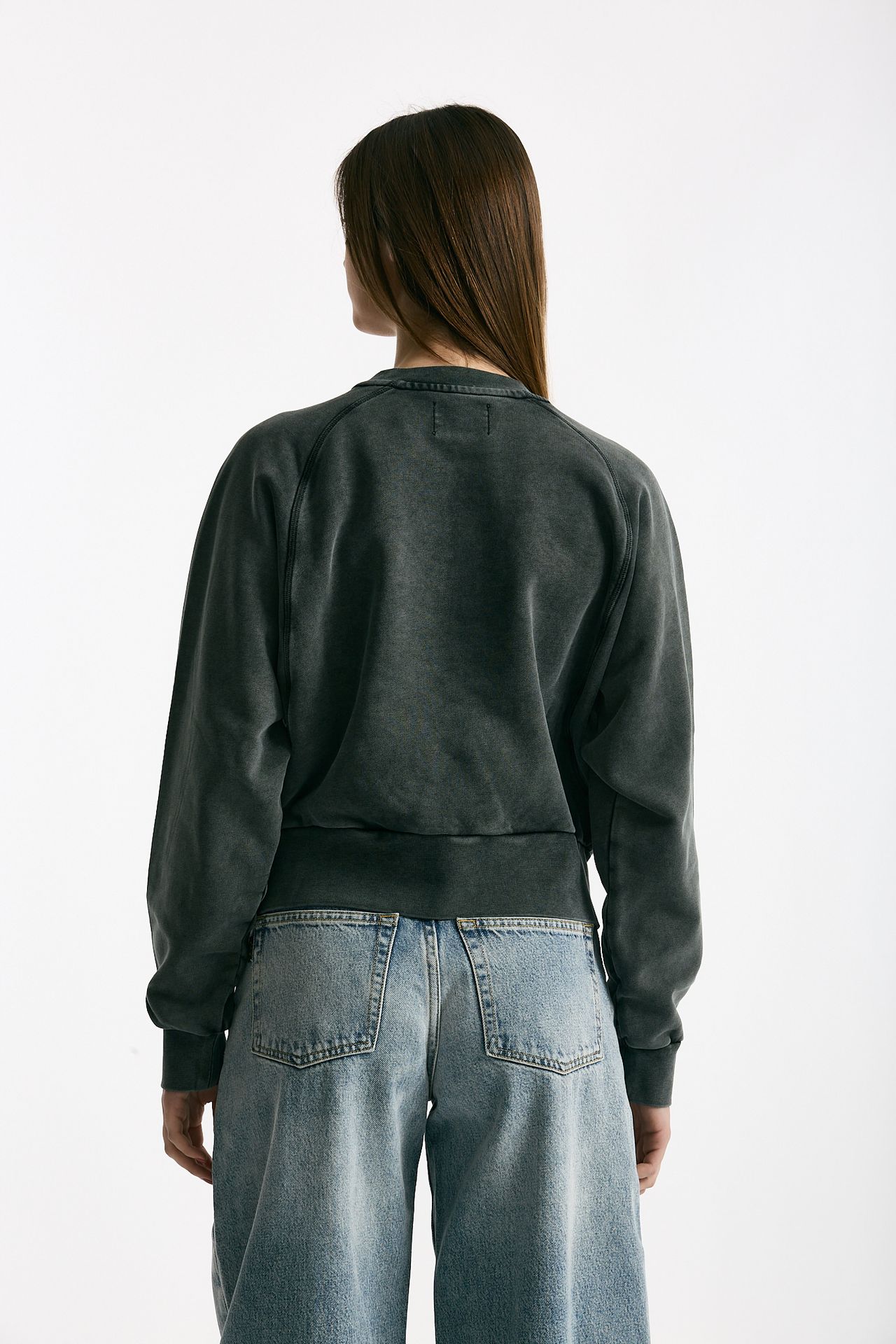 Felpa girocollo lavata in cotone women Woc - 3