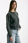 Felpa girocollo lavata in cotone women Woc - 4