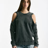 Felpa girocollo cutoff lavata women Woc - 7