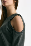 Felpa girocollo cutoff lavata women Woc - 6