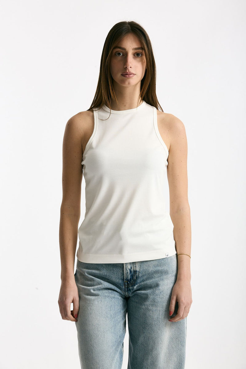 Top girocollo in modal bianco women Woc - 2