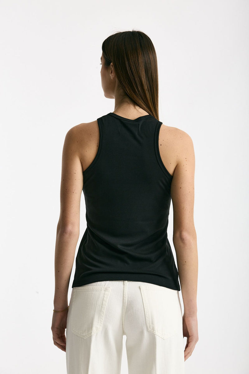 Top girocollo in modal nero women Woc - 5