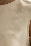 Top in viscosa e lino beige women Zanone - 6