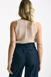 Top in maglia lavorato rosa tenue women Zanone - 3