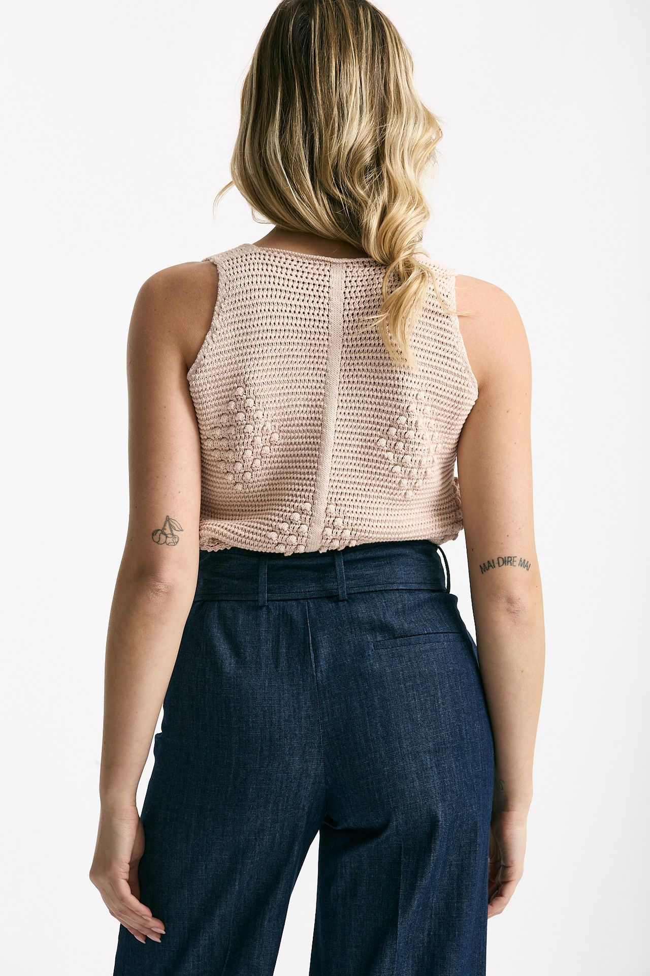 Top in maglia lavorato rosa tenue women Zanone - 3