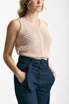 Top in maglia lavorato rosa tenue women Zanone - 4