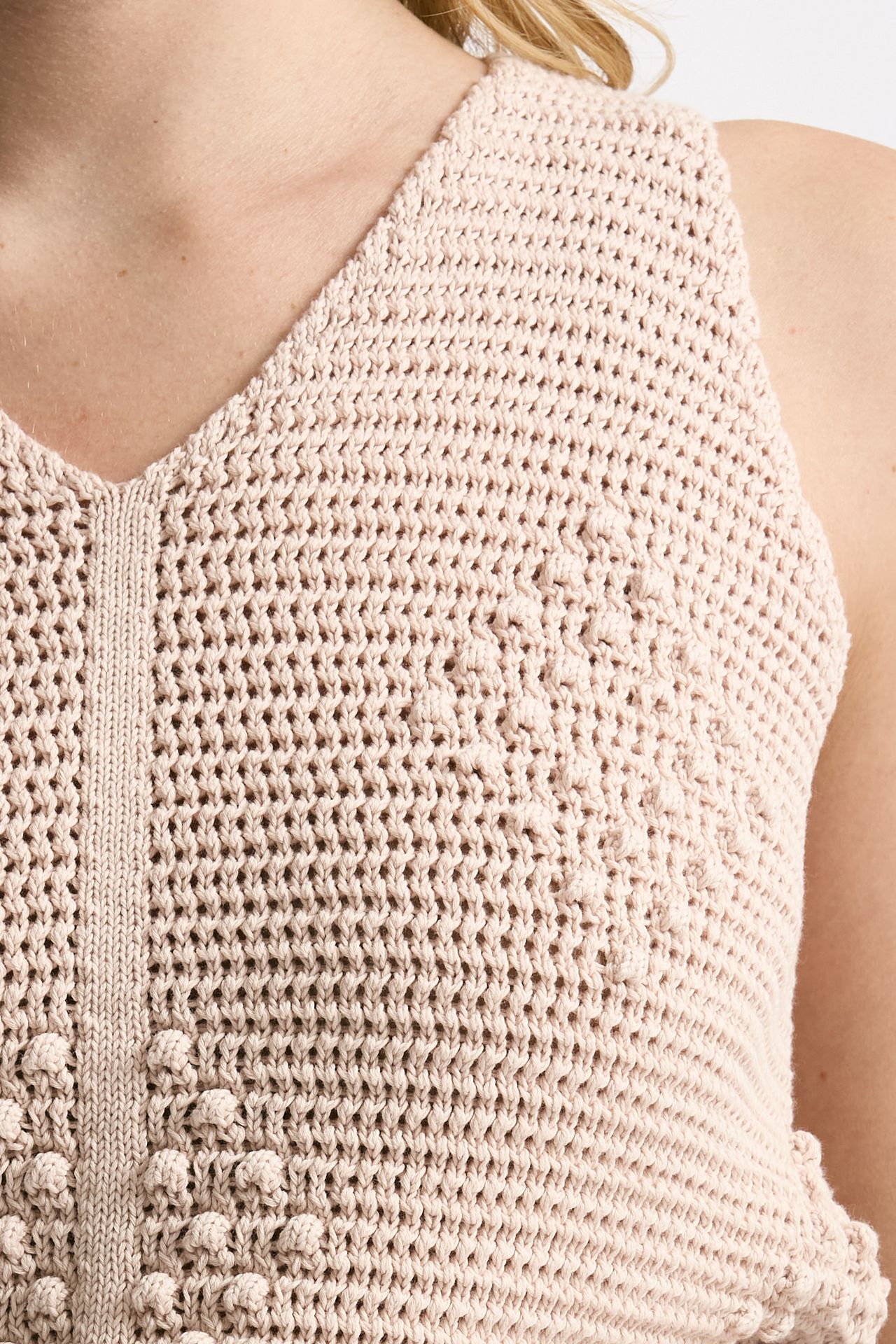 Top in maglia lavorato rosa tenue women Zanone - 5
