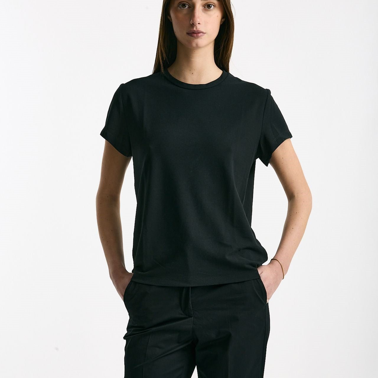 T-shirt basica ice-cotton nero women Zanone - 4