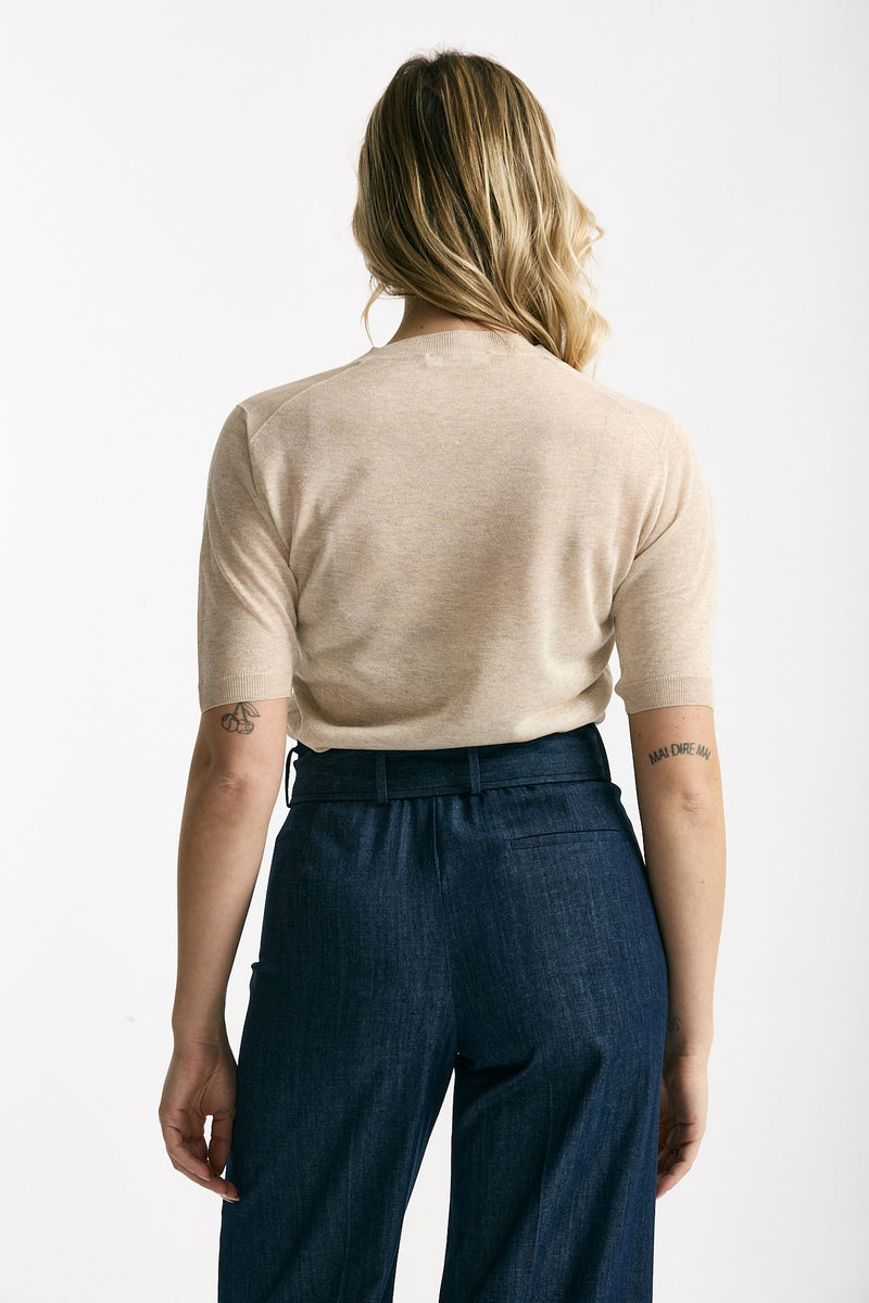 Maglia in viscosa beige filo lurex women Zanone - 3