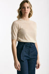 Maglia in viscosa beige filo lurex women Zanone - 4