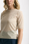 Maglia in viscosa beige filo lurex women Zanone - 5