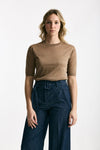 Maglia in viscosa cammello filo lurex women Zanone - 1