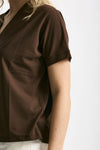 T-shirt over ice-cotton marrone women Zanone - 4