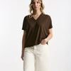 T-shirt over ice-cotton marrone women Zanone - 5