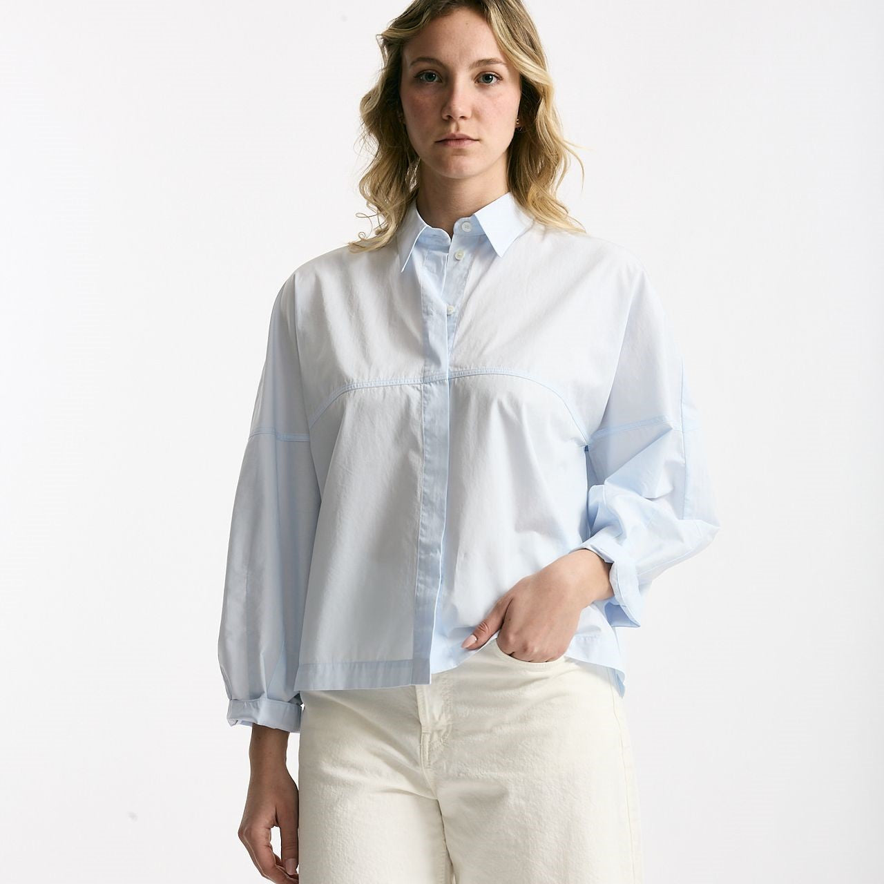 Camicia in cotone azzurro chiaro women Zanone - 7