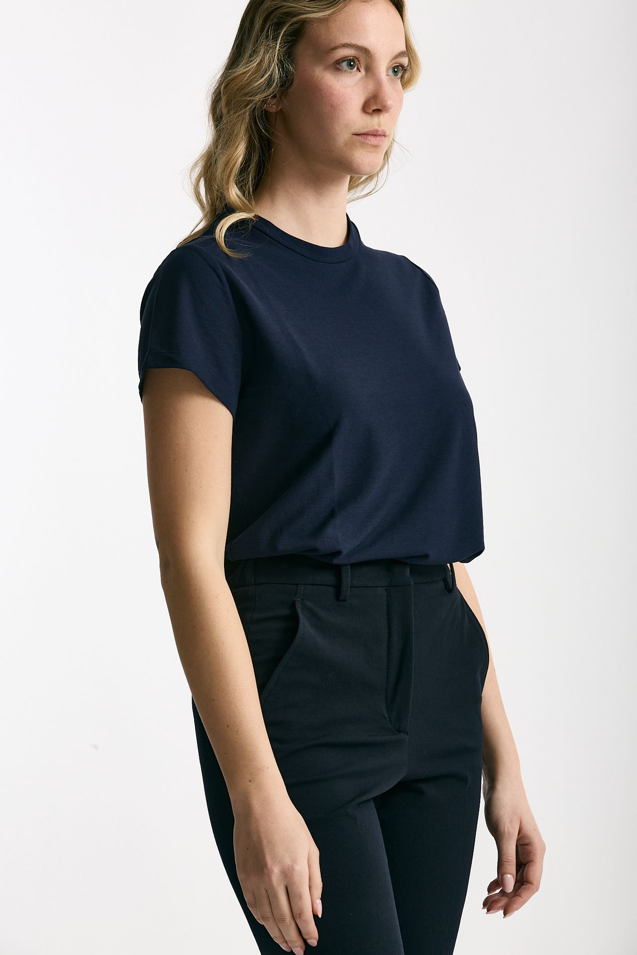 T-shirt basica ice-cotton blu navy women Zanone - 1