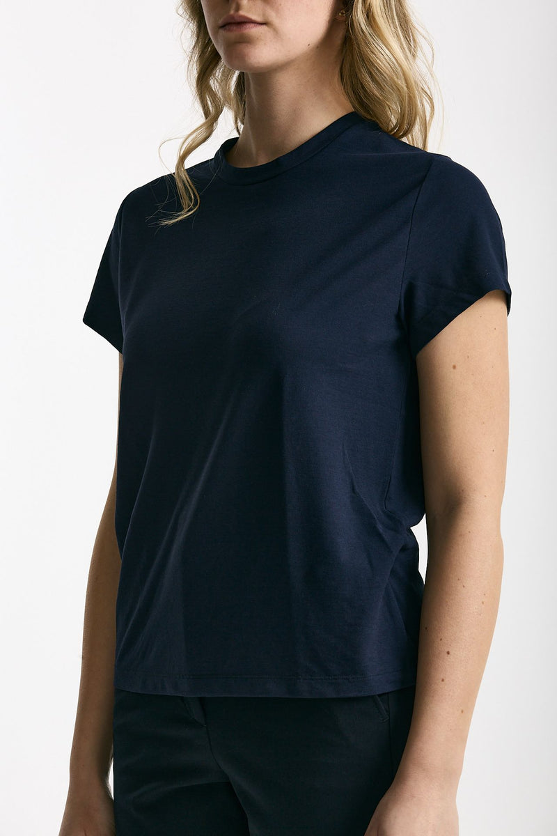 T-shirt basica ice-cotton blu navy women Zanone - 4