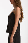 Top gessato nero women The andamane - 2