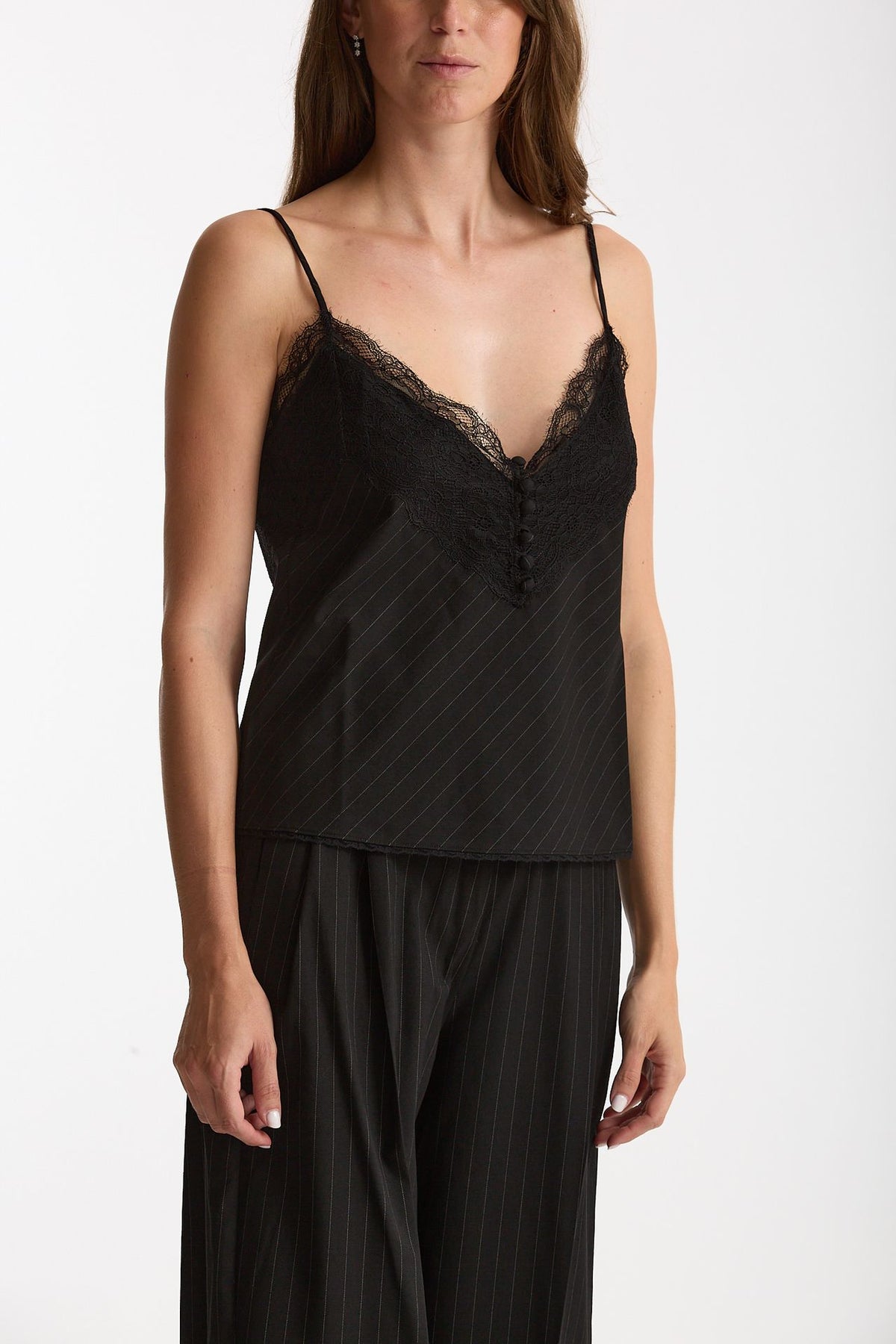 Top gessato nero women The andamane - 1