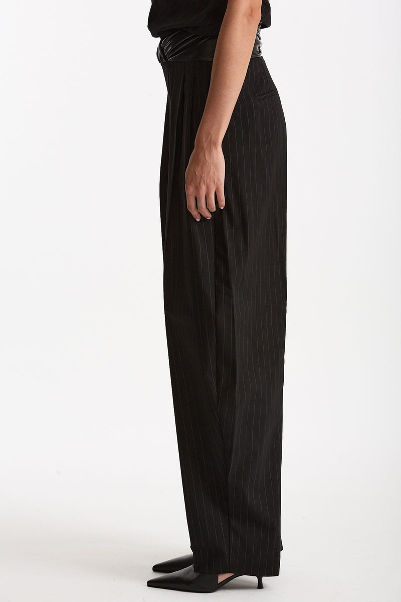 Pantalone gessato nero women The andamane - 2