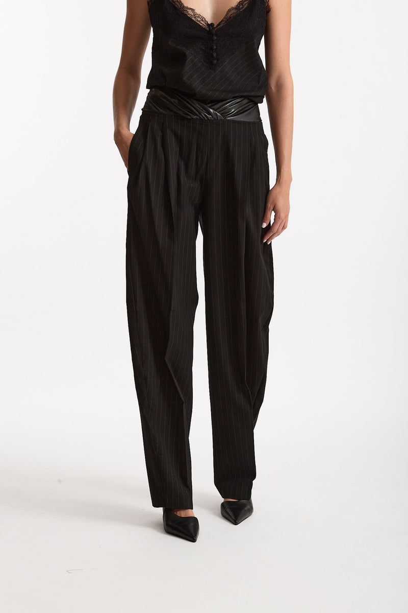 Pantalone gessato nero women The andamane - 1
