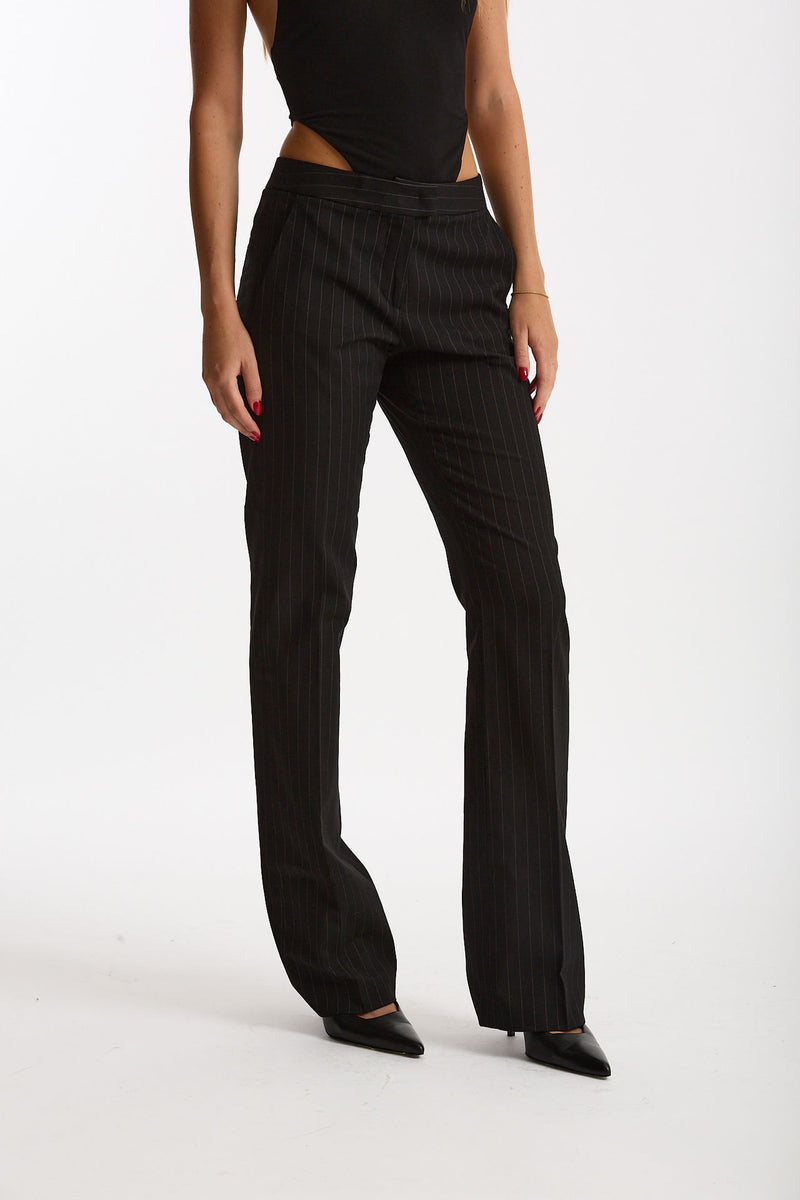 Pantalone gessato nero women The andamane - 2