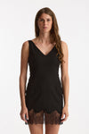 Abito corto gessato nero women The andamane - 1