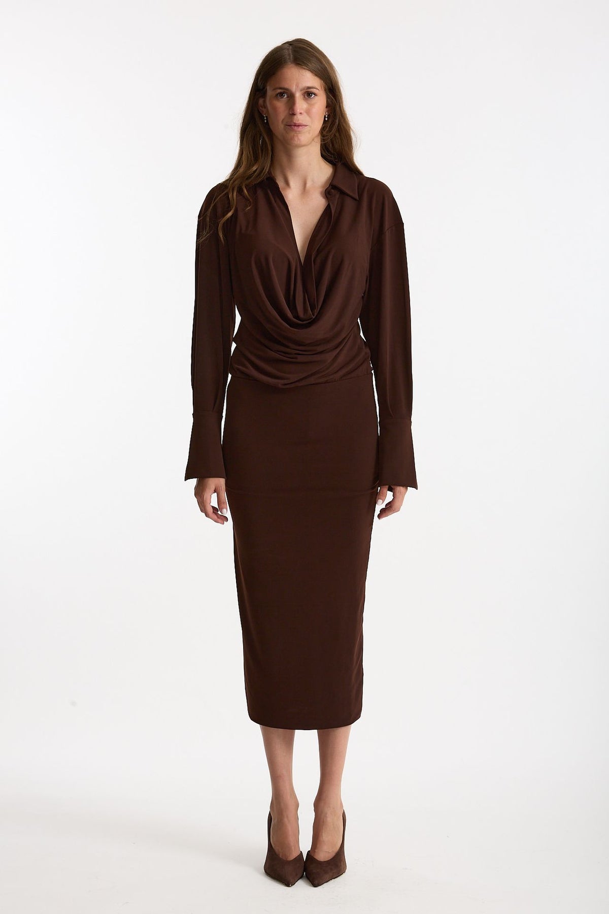 Abito midi marrone women The andamane - 1