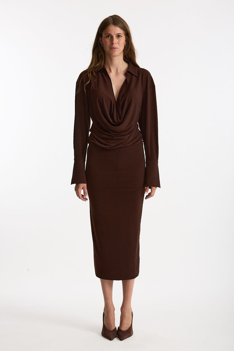 Abito midi marrone women The andamane - 1