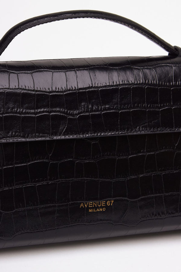 Borsa PALOMA in pelle cocco nero women Avenue 67