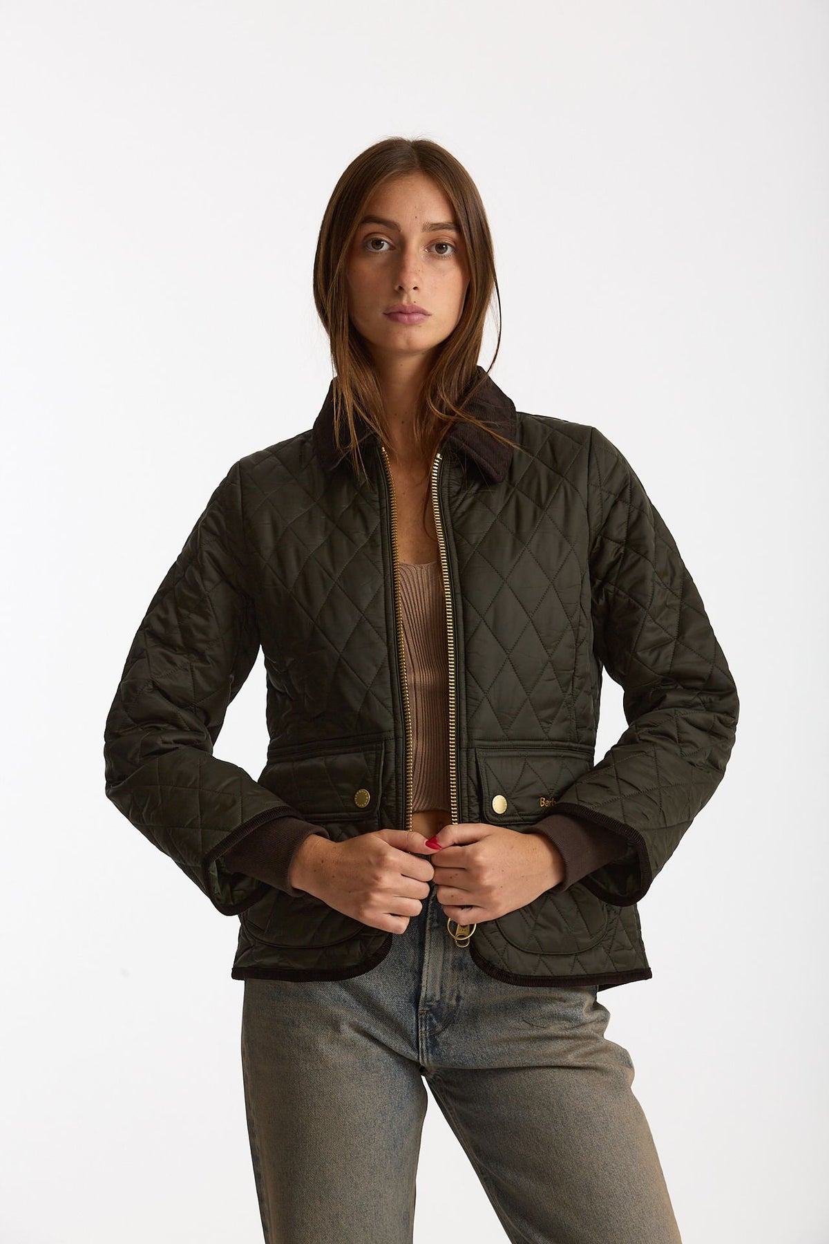 Giubbino trapuntato FITTED BEADNELL QUILT verde women Barbour - 1