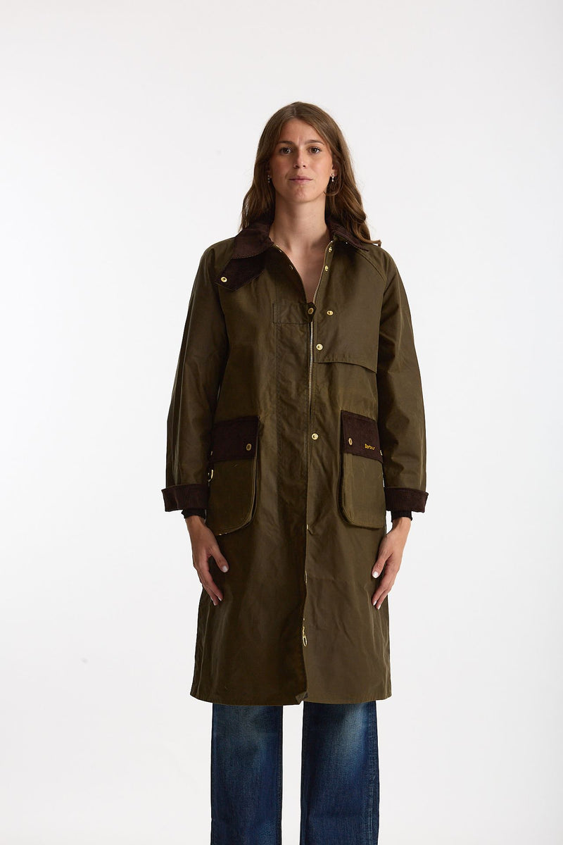 Giaccone cerato KIRKLESS WAX verde women Barbour - 1