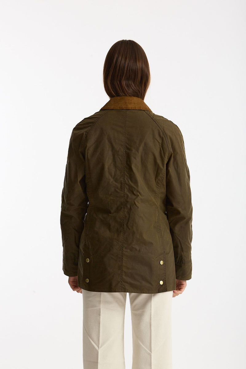 Giubbino BEADNELL WAX in cotone cerato verde women Barbour - 4