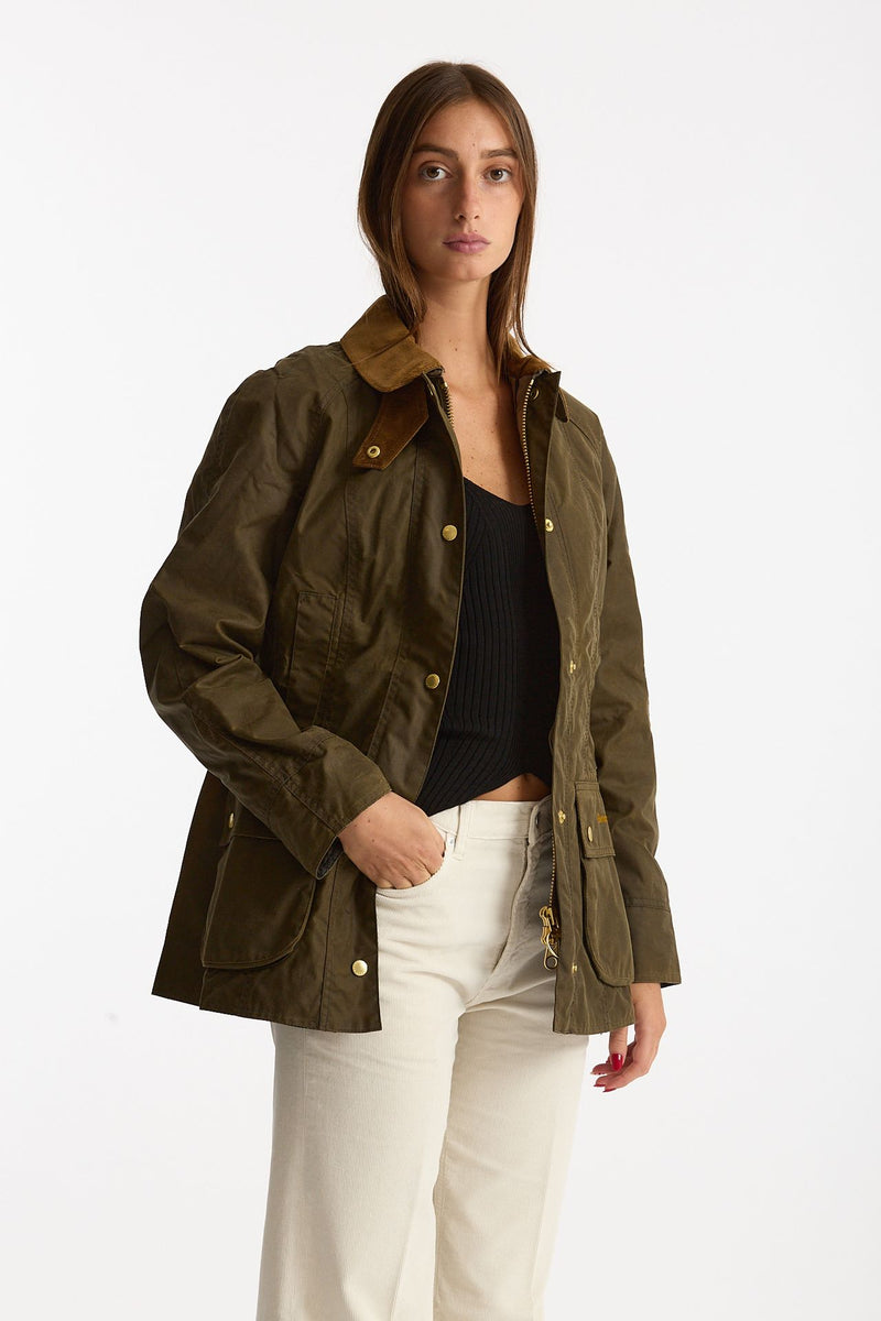 Giubbino BEADNELL WAX in cotone cerato verde women Barbour - 1